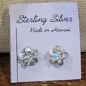 Sterling Silver Flower Earrings